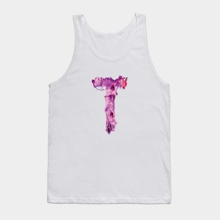 Colorful Painted Initial Letter T Tank Top